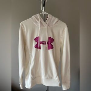 Under Armor Magenta & White Hoodie - Size Small Petite